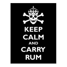 Keep Calm and Carry Rum Post Cards