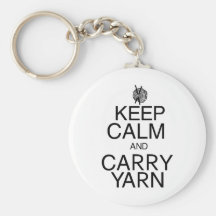 Keep Calm and Carry Yarn Key Chain