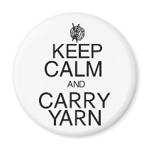 Keep Calm and Carry Yarn Fridge Magnets