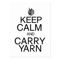Keep Calm and Carry Yarn postcards