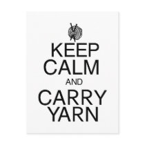 Keep Calm and Carry Yarn Post Cards