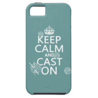 Keep Calm and Cast On - all colors iPhone 5 Cover