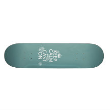 Keep Calm and Cast On - all colors Custom Skateboard
