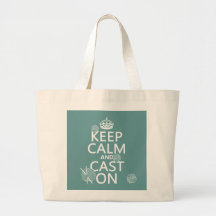 Keep Calm and Cast On - all colors Tote Bag