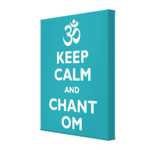 Keep Calm and Chant Om Gallery Wrapped Canvas