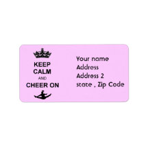 Keep Calm and Cheer on Address Label