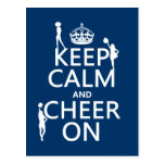 Keep Calm and Cheer On (cheerleaders)(any color) Post Card