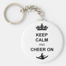 Keep Calm and Cheer on Keychain