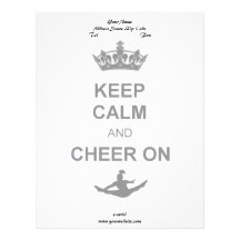 Keep Calm and Cheer on Personalized Letterhead