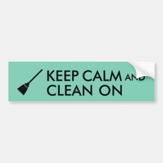 Keep Calm and Clean On Broom Custom