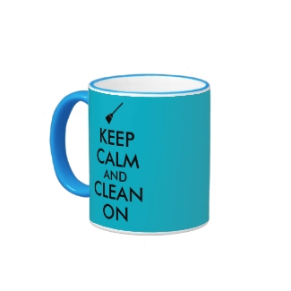 Keep Calm and Clean On Broom Custom