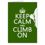 Keep Calm and Climb On (customizable color) Card