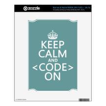 Keep Calm and <Code> On - all colours NOOK Decals