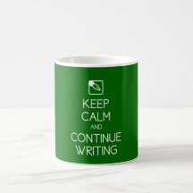 Keep Calm and Continue Writing Mug