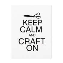 Keep Calm and Craft On Postcard