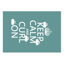 Keep Calm and Curl On (any color) Business Cards