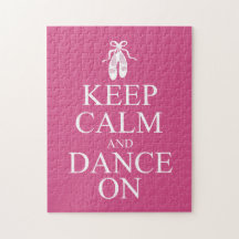 Keep Calm and Dance On Ballerina Shoes Pink Puzzles