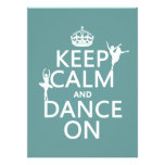 Keep Calm and Dance On (ballet) (all colors) Custom Invitation