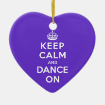 Keep Calm and Dance On Christmas Tree Ornament