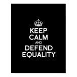 KEEP CALM AND DEFEND EQUALITY posters