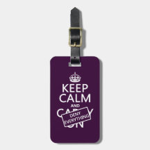 Keep Calm and Deny Everything - all colors Luggage Tag