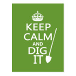 Keep Calm and Dig It Postcards