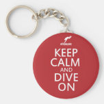 Keep Calm and Dive on Keychain