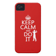 Keep Calm and Do It (any background color) iPhone 4 Cover