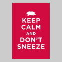 Keep Calm and Don't Sneeze posters