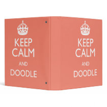 KEEP CALM AND DOODLE VINYL BINDERS