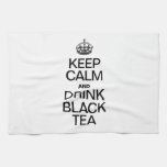 KEEP CALM AND DRINK BLACK TEA HAND TOWELS