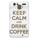 Keep Calm and Drink Coffee Droid RAZR Covers