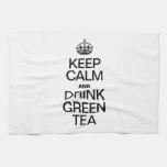 KEEP CALM AND DRINK GREEN TEA TOWEL