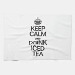 KEEP CALM AND DRINK ICED TEA KITCHEN TOWELS