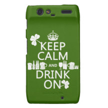 Keep Calm and Drink On (irish st patricks) Motorola Droid RAZR Case