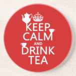 Keep Calm and Drink Tea - All Colors Beverage Coasters