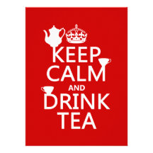 Keep Calm and Drink Tea - All Colors Personalized Invitations