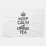 KEEP CALM AND DRINK TEA HAND TOWEL