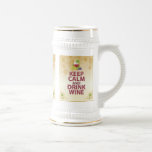Keep Calm and Drink Wine Gift Unique Art Design Mug