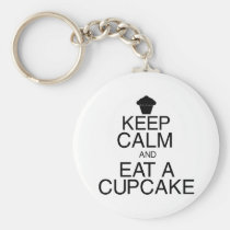 Keep Calm and Eat a Cupcake keychains