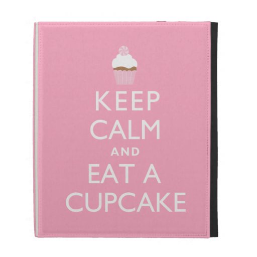 Keep Calm and Eat a Cupcake {pink} iPad Folio Covers