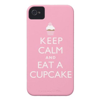 Keep Calm and Eat a Cupcake {pink} Case-Mate iPhone 4 Case