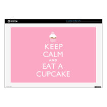 Keep Calm and Eat a Cupcake {pink} Decals For 17" Laptops