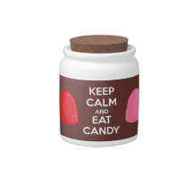 Keep Calm and Eat Candy Jar with Gumdrops