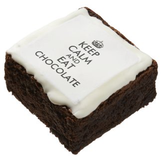 Keep Calm and Eat Chocolate Brownies Custom Color