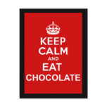 Keep Calm and Eat Chocolate Postcard