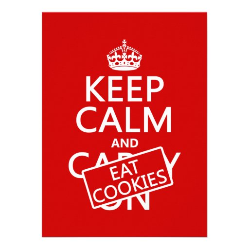 Keep Calm and Eat Cookies (customizable) Custom Invites