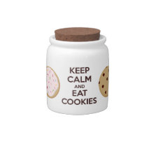 Keep Calm and Eat Cookies Mini Cookie Jar Candy Dishes