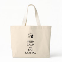 Keep Calm and Eat Krystal Canvas Bags