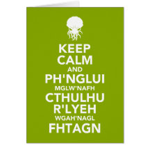 Keep Calm and Fhtagn Card